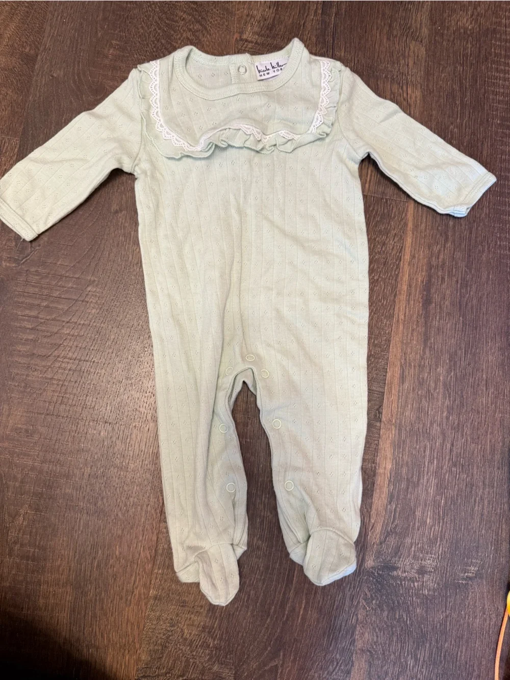 Nicole Miller Light Mint Green Footed One-Piece